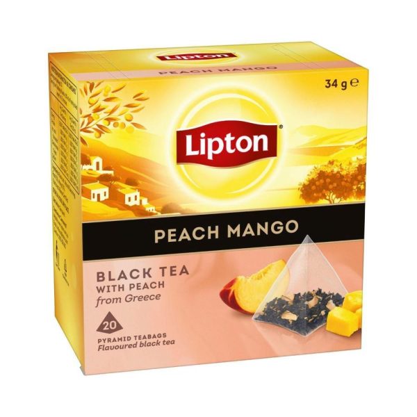 Lipton Black Tea Peach Mango Tea Bags 20 Pack