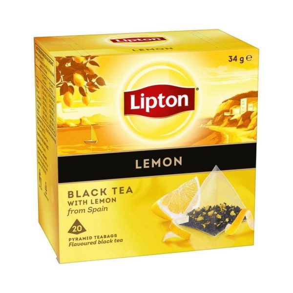 Lipton Black Tea Lemon Tea Bags 20 Pack