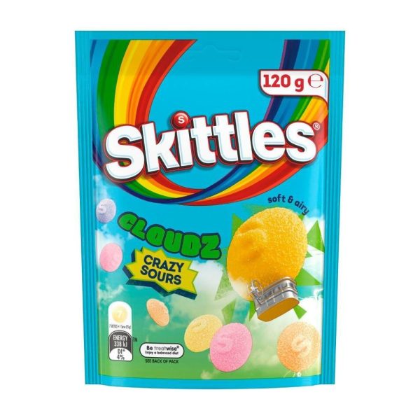 Skittles Sour Cloudz Fruits Chewy Lollies 120g