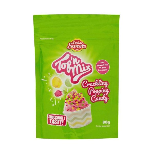 Dollar Sweets Top N Mix Crackling Popping Candy Sprinkles Cake Decoration 80g