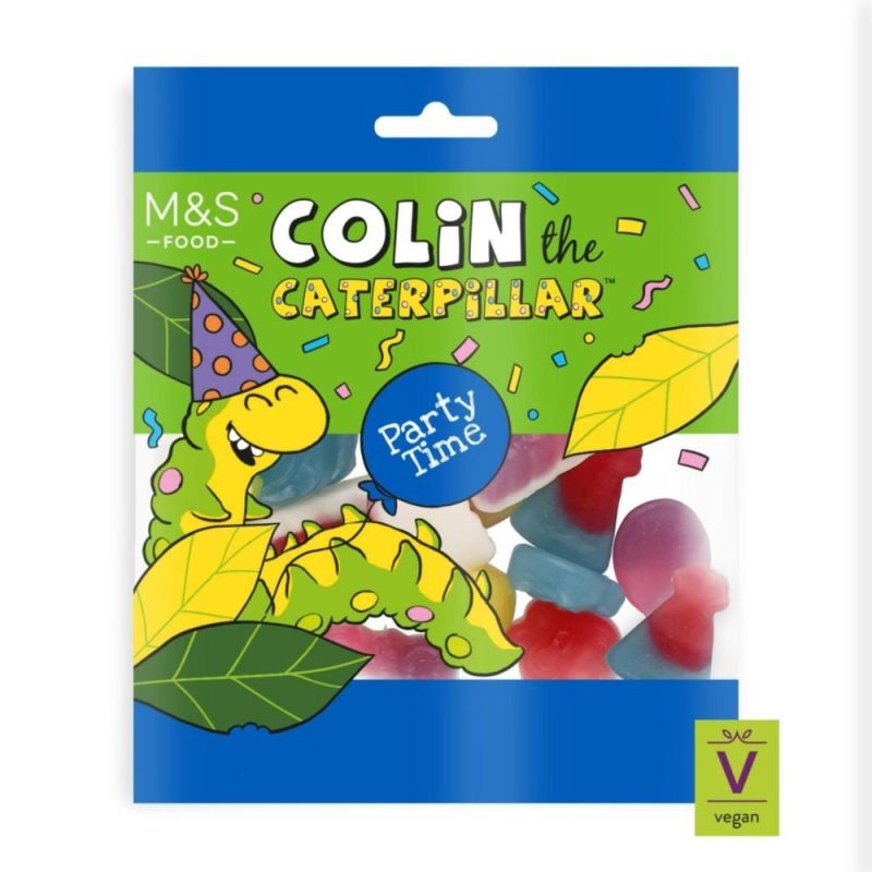 M&S Colin The Caterpillar Party Time Gummies Candy Bag 170g