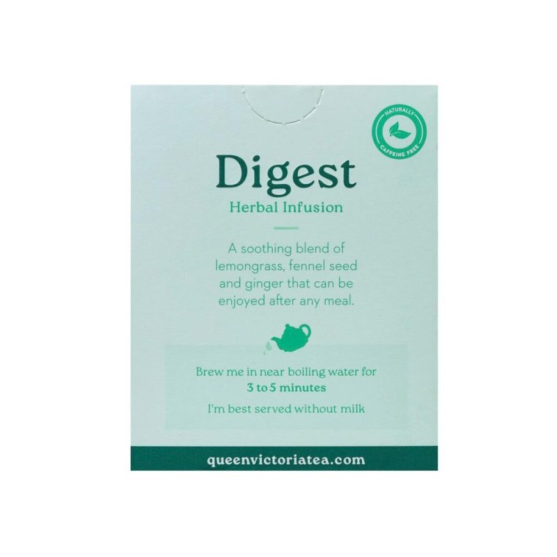Queen Victoria Digest Herbal Infusion Premium Tea Bags 18 Pack