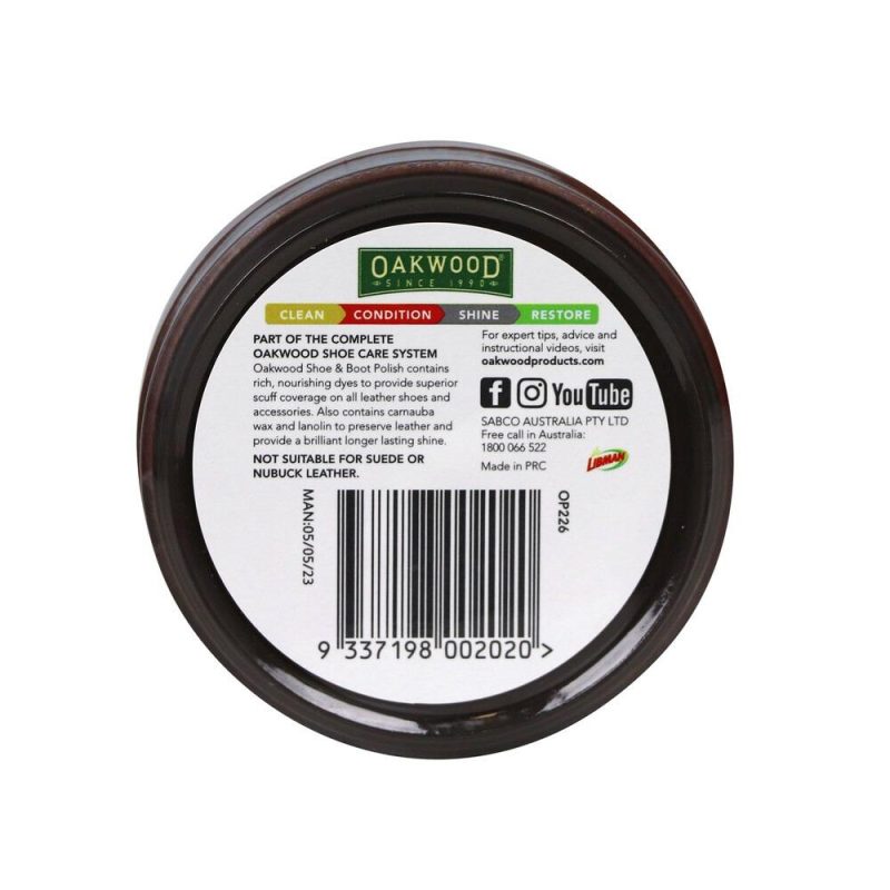 Oakwood Shoe Polish Brown 65g