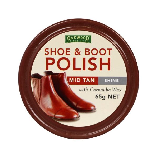 Oakwood Shoe Polish Mid Brown Tan 65g