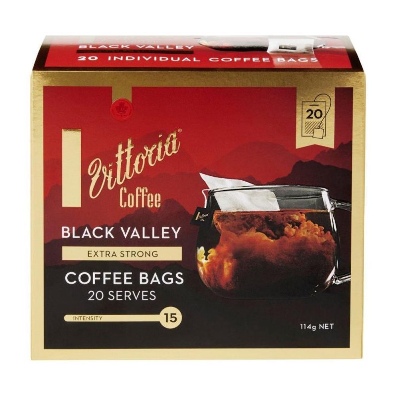 Vittoria Coffee Bags Black Valley Extra Strong 20 Pack