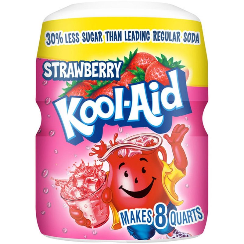 Kool Aid Instant Drink Mix Powder Strawberry Flavour Tub 538g