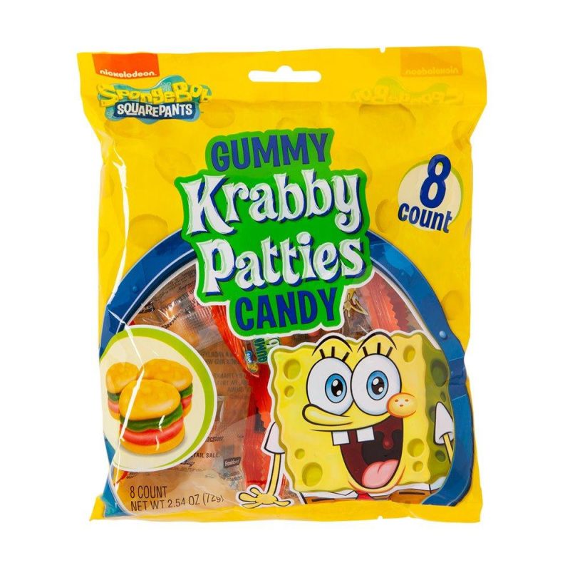 Spongebob Squarepants Krabby Patties Gummy Candy Pack 72g