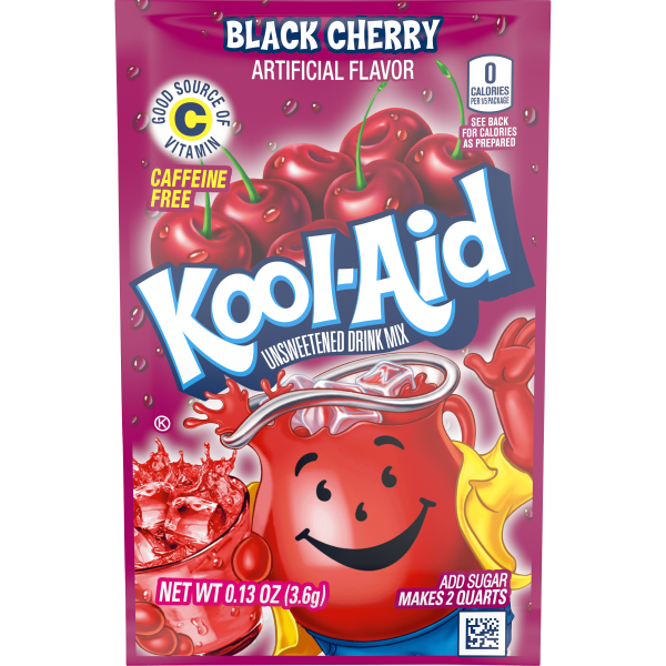 Kool Aid Instant Drink Mix Powder Black Cherry Flavour Sachet 3.9g