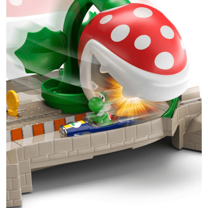Hot Wheels Mario Kart Yoshi Piranha Plant Slide Track Set