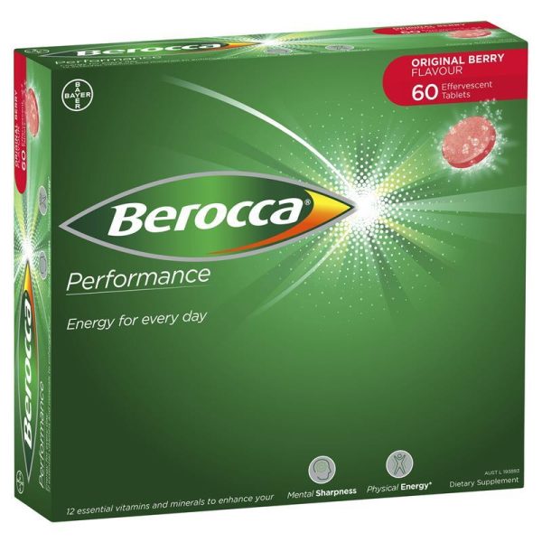 Berocca Energy Vitamin Orange and Mango Effervescent Tablets 60 Pack