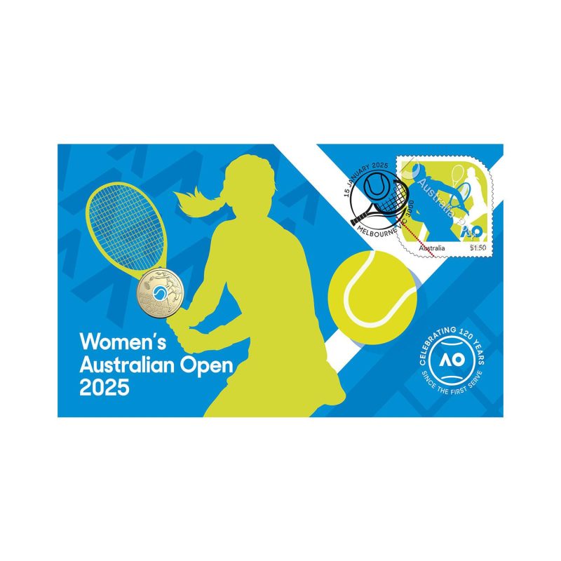 Australian Open Womens Postal Numismatic Cover $2 Gold Coin 2025