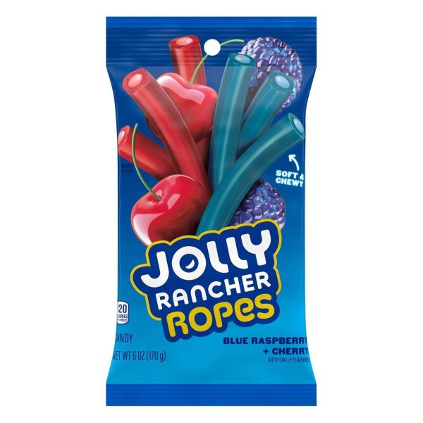 Jolly Rancher Ropes Blue Raspberry and Cherry 170g