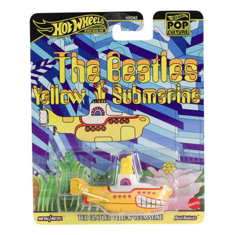 Hot Wheels Premium The Beatles Yellow Submarine Car Toy