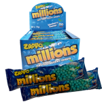 Zappo Millions Tiny Tasty Chewy Sweets Candy Blueberry Flavour 75g X 24 Pack