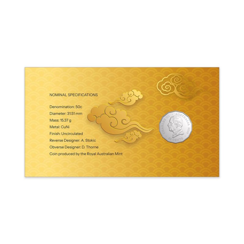 Year Of The Snake Lunar New Year 2025 Postal Numismatic 50c Coin
