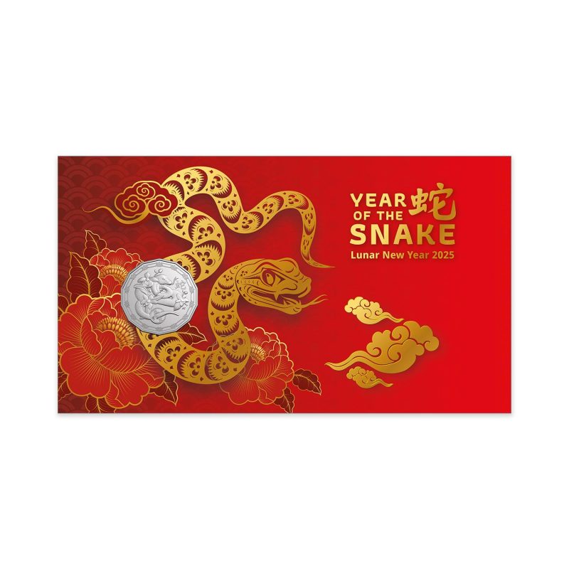 Year Of The Snake Lunar New Year 2025 Postal Numismatic 50c Coin