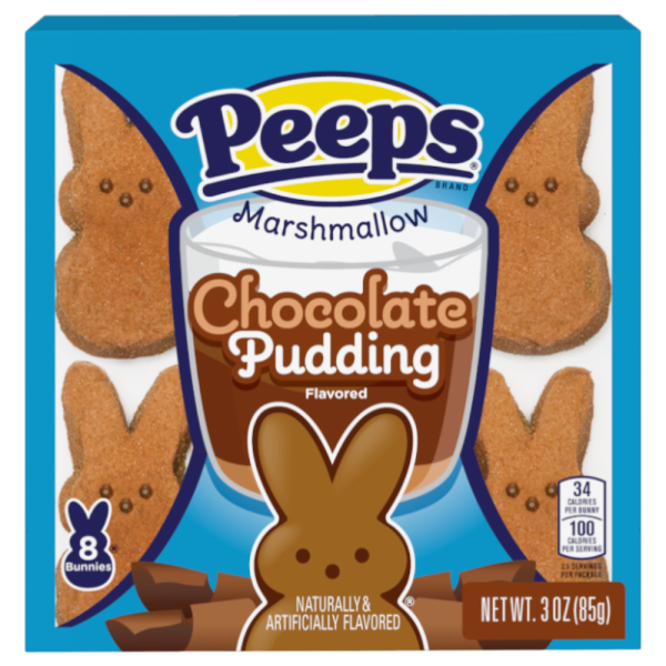 Peeps Marshmallow Chocolate Pudding Bunnies 8 Pack 85g