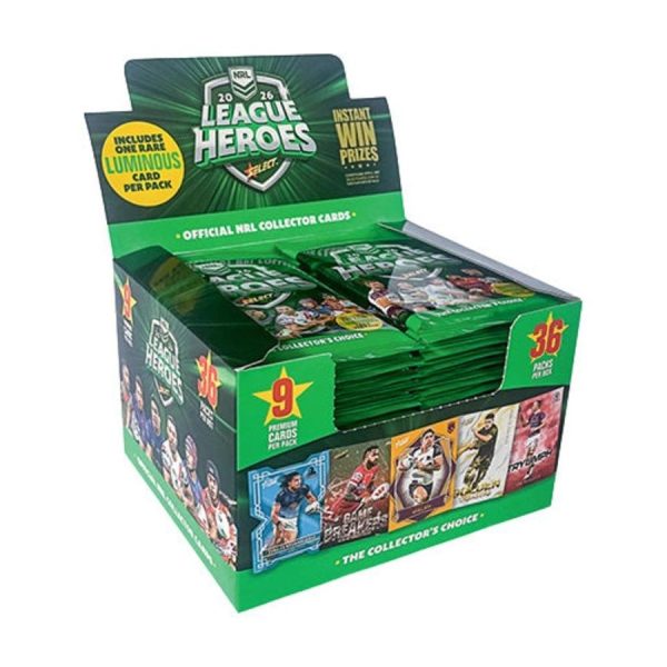 NRL League Heroes Rugby Trading Cards 2026 Booster Box
