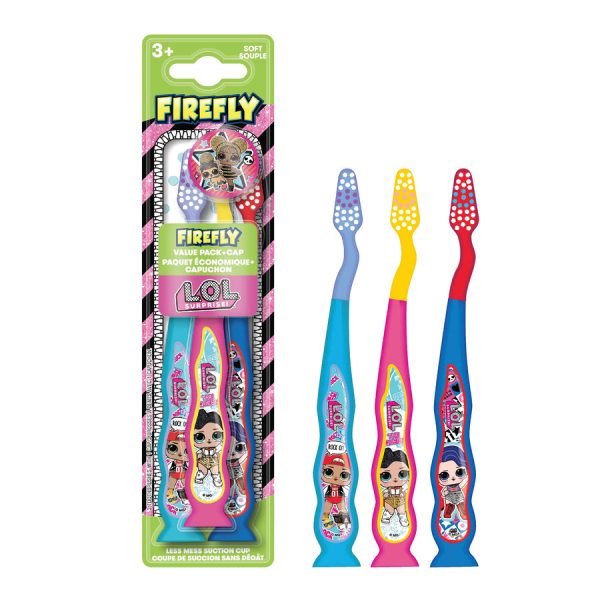 Firefly LOL Surprise Kids Toothbrush 3 Pack