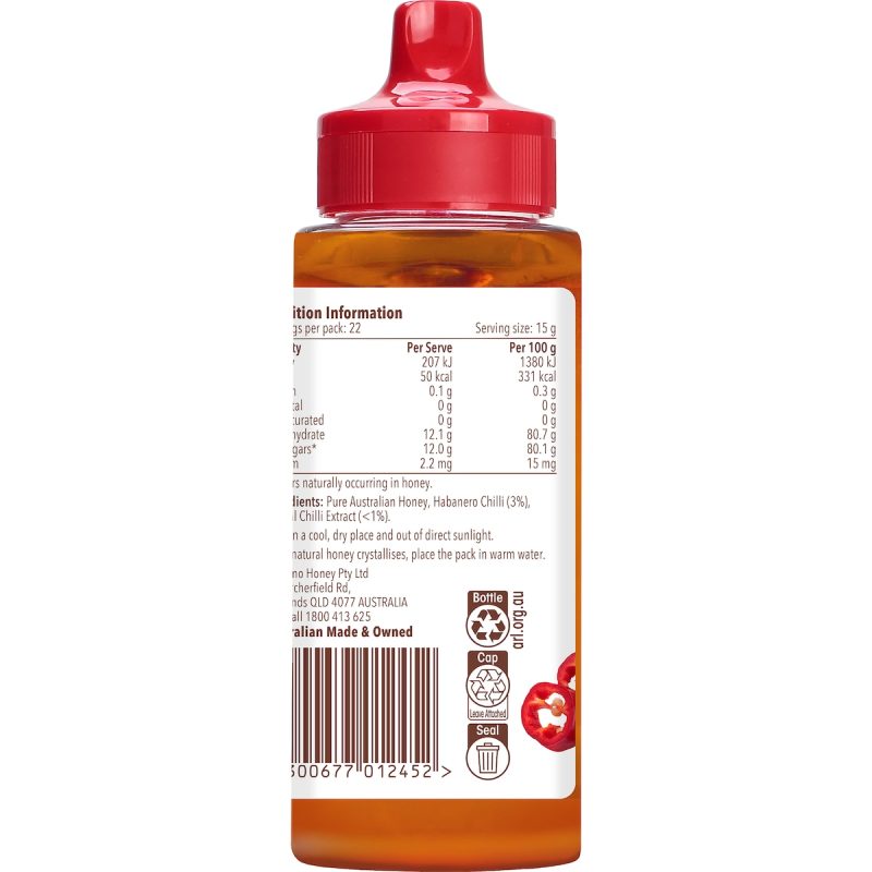 Capilano Hot Chilli Honey Squeeze Bottle 340g