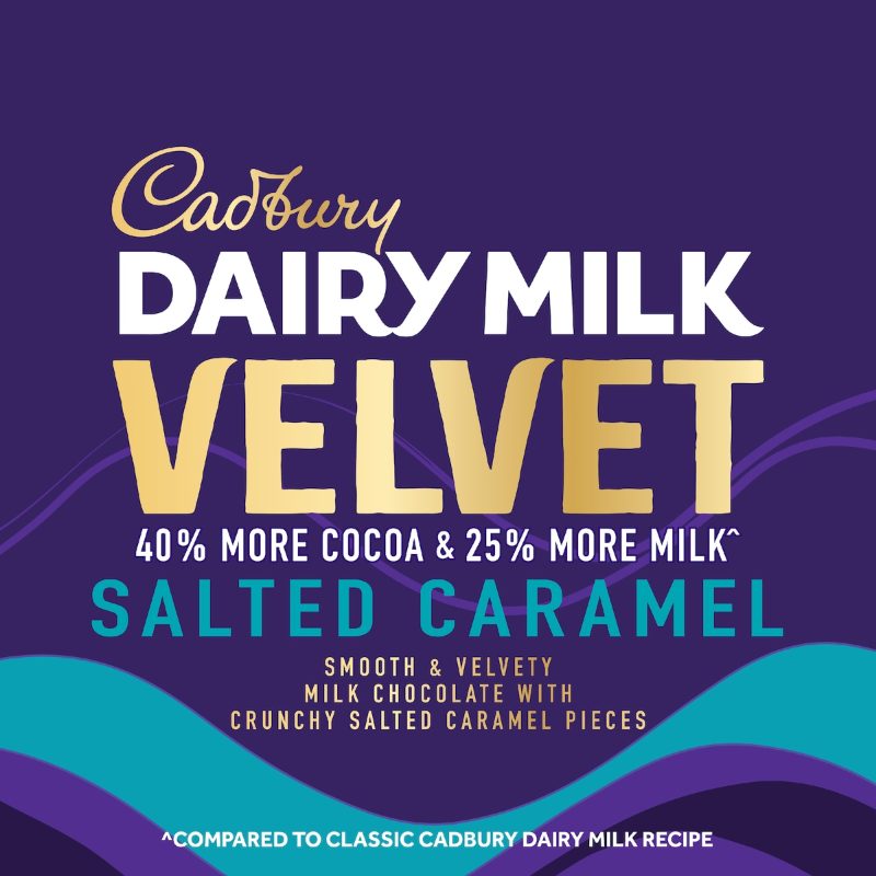 Cadbury Dairy Milk Velvet Salted Caramel Chocolate Block 150g
