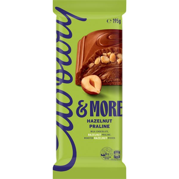 Cadbury More Hazelnut Praline Chocolate Block 195g