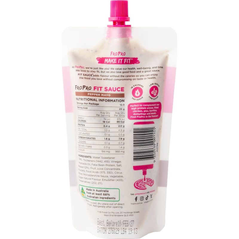 Fropro Fit Sauce Pepper Mayo 250g