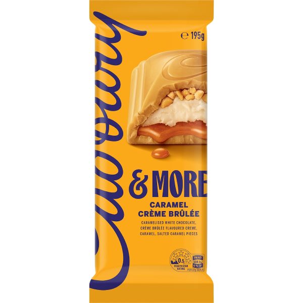 Cadbury More Creme Brulee Caramel Chocolate Block 195g
