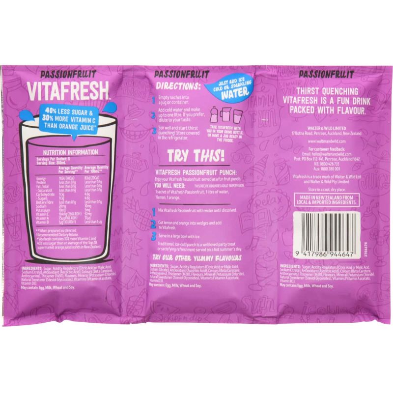 Vitafresh Tang Instant Drink Mix Powder Passionfruit Flavour 150g