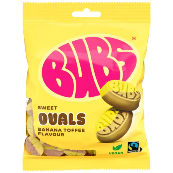 Bubs Banana Toffee Sweet Ovals Candy Bag 156g