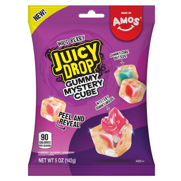 Juicy Drop Gummy Mystery Cube Wild Berry Candy Bag 142g