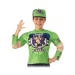 WWE John Cena Kids Muscle Shirt and Hat Costume Set Size 6 - 8 Years