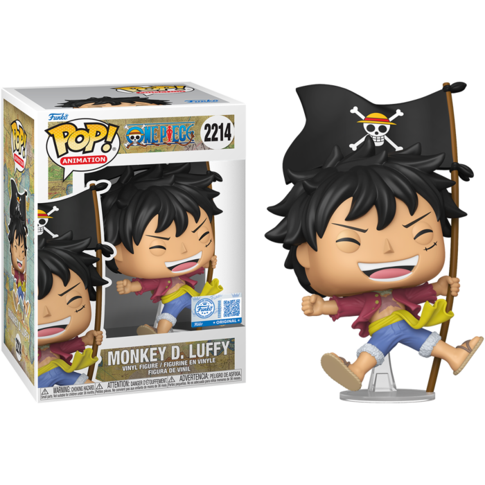 One Piece Monkey D Luffy With Flag Pop! Vinyl #2214