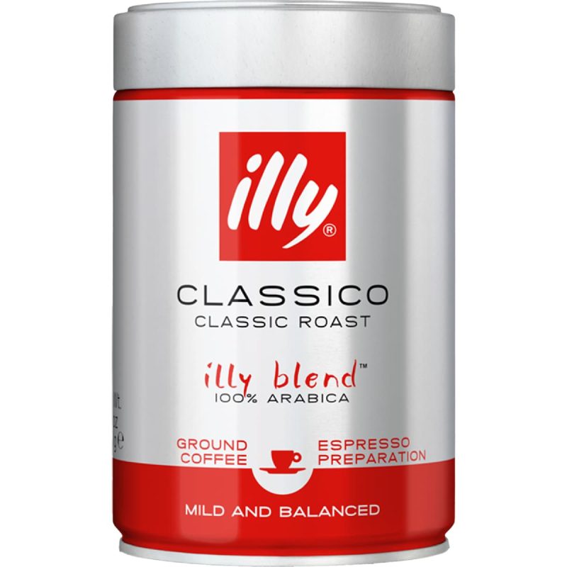 Illy Classico Classic Roast Instant Roast Ground Coffee Tub 250g