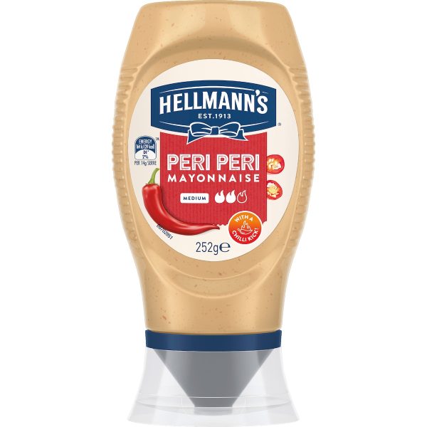 Hellmanns Spicy Peri Peri Chilli Mayonnaise Mayo Sauce 252g
