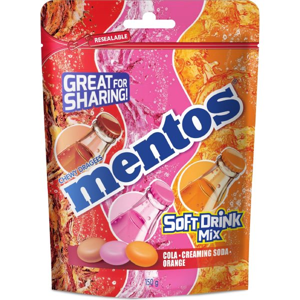 Mentos Soft Drink Flavour Mix Bag 150g