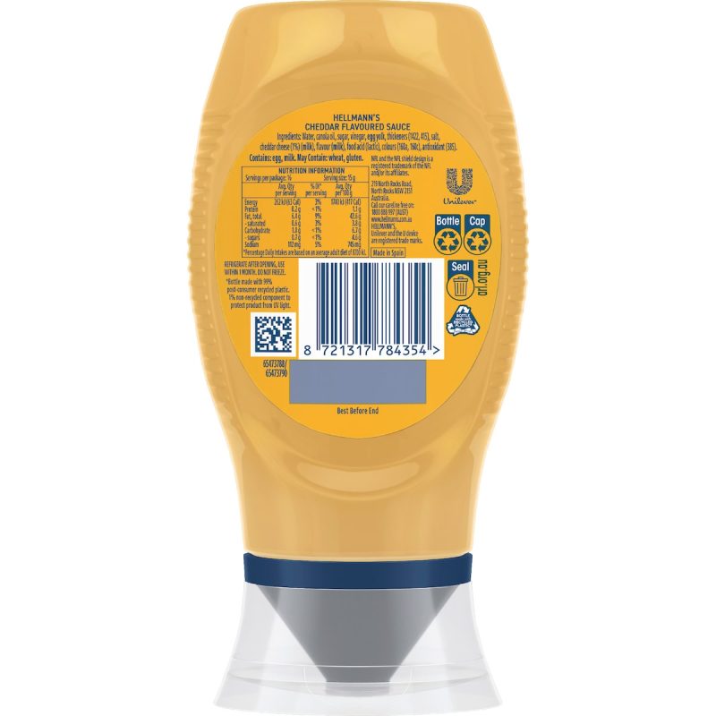 Hellmanns Super Bowl Cheddar Cheese Sauce 250g