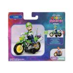 Super Mario Galaxy Movie Luigi With Bike Racer Figure 6cm