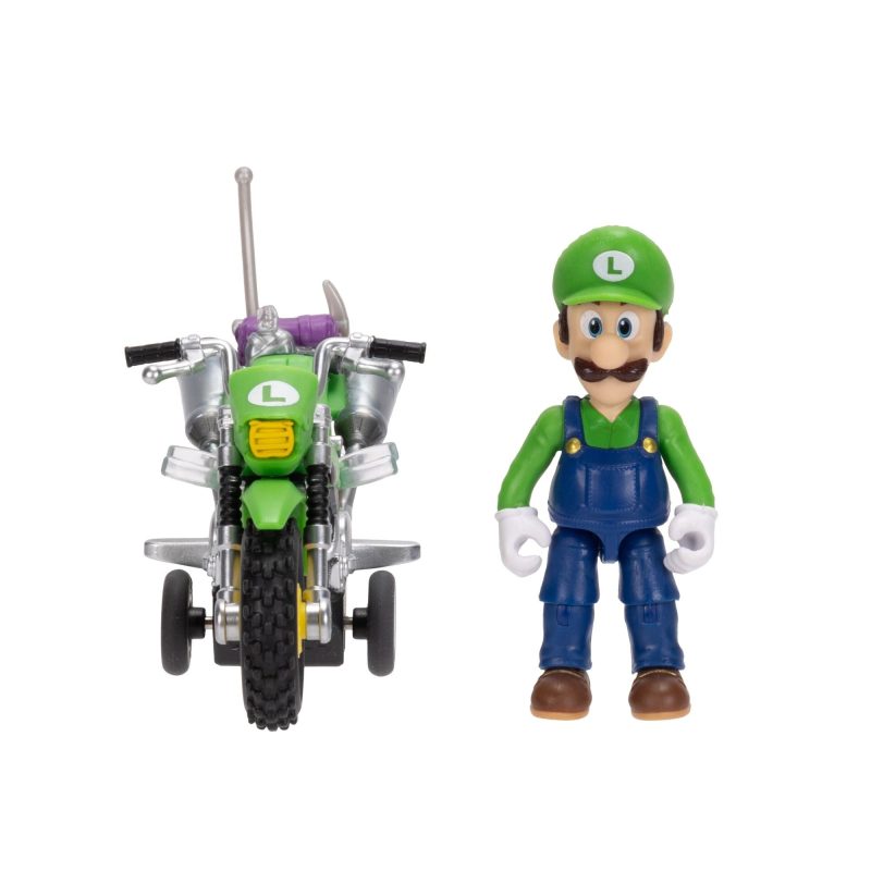 Super Mario Galaxy Movie Luigi With Bike Racer Figure 6cm