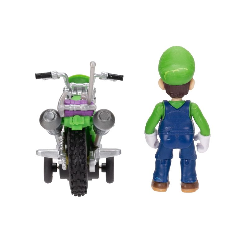 Super Mario Galaxy Movie Luigi With Bike Racer Figure 6cm