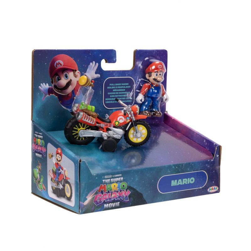 Super Mario Galaxy Movie Mario With Bike Racer Figure 6cm