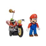 Super Mario Galaxy Movie Mario With Bike Racer Figure 6cm