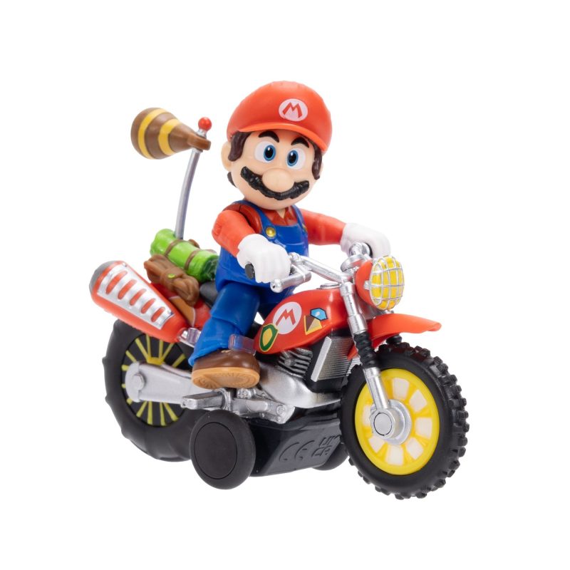Super Mario Galaxy Movie Mario With Bike Racer Figure 6cm