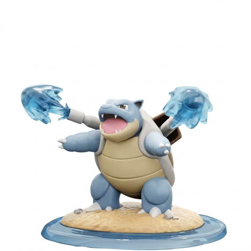 Pokemon Blastoise Hydro Pump Action Figure Statue Model 10cm