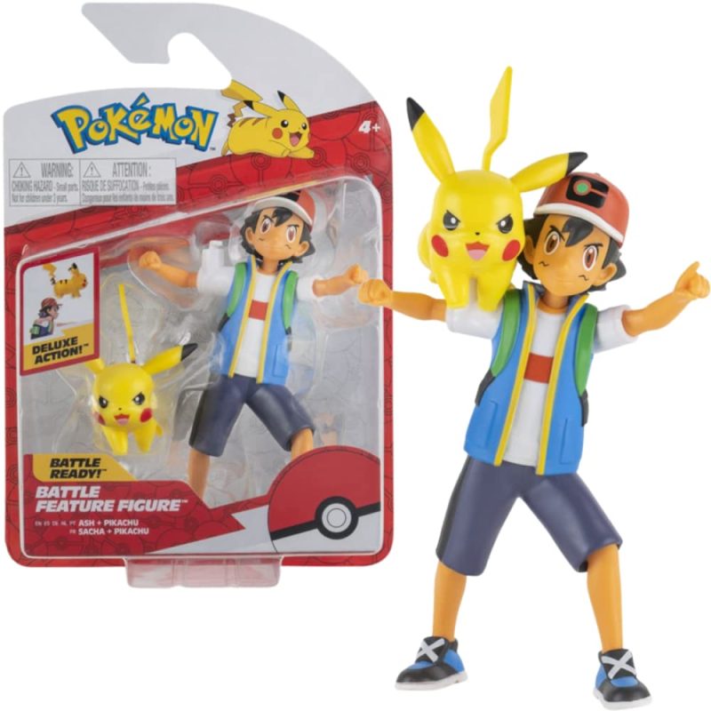 Pokemon Battle Feature Figure Ash Pikachu Action Figure