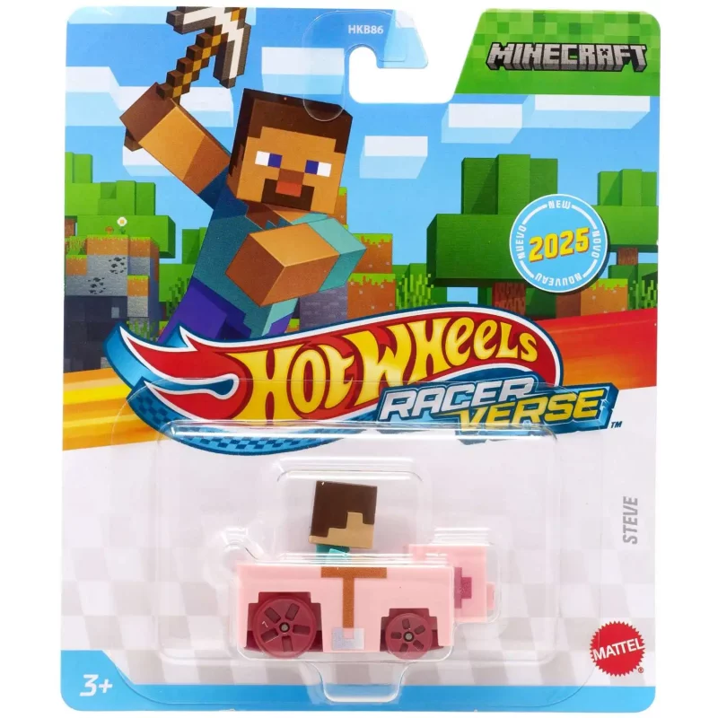 Hot Wheels Racerverse Minecraft Steve Toy Car Vehicle Figure
