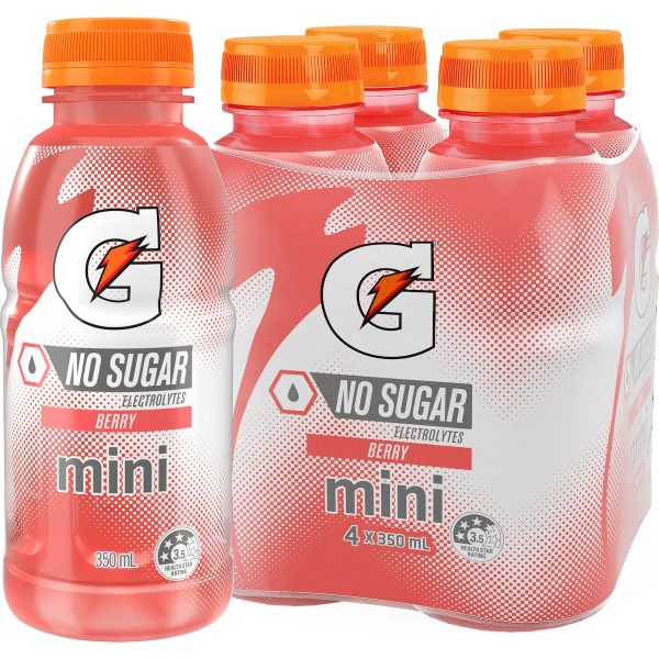 Gatorade Berry Hydrating Sports Drink Mini Bottle 350ml X 4 Pack