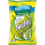 Twisties Tangy Pickle Chips Snacks Party Bag 250g