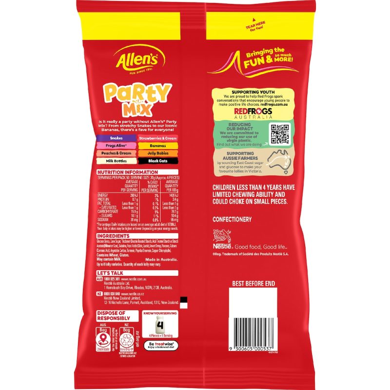 Allens Party Mix Lollies Candy Bulk Party Bag 1kg