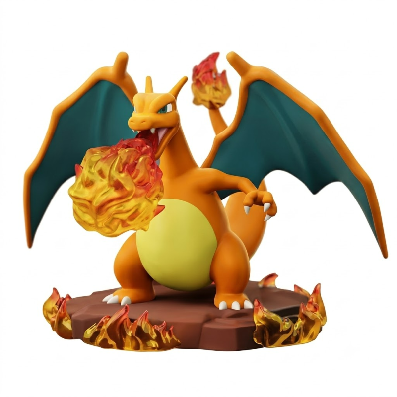 Pokemon Charizard Fire Blast Action Figure Statue Model 10cm